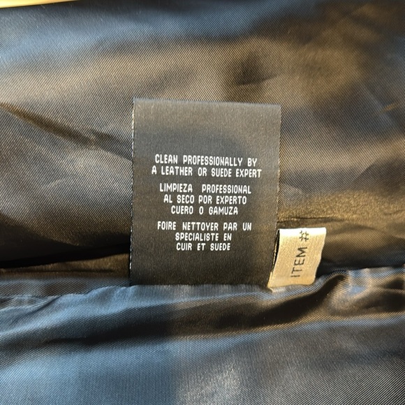 Tribeca Studio Versatile Black Leather Jacket with Diamond Stitching Size L - Picture 10 of 14